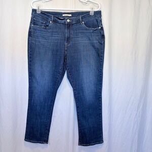 Levi's Classic Straight Jeans Blue Medium Wash Stretch Denim 18S W34 L28